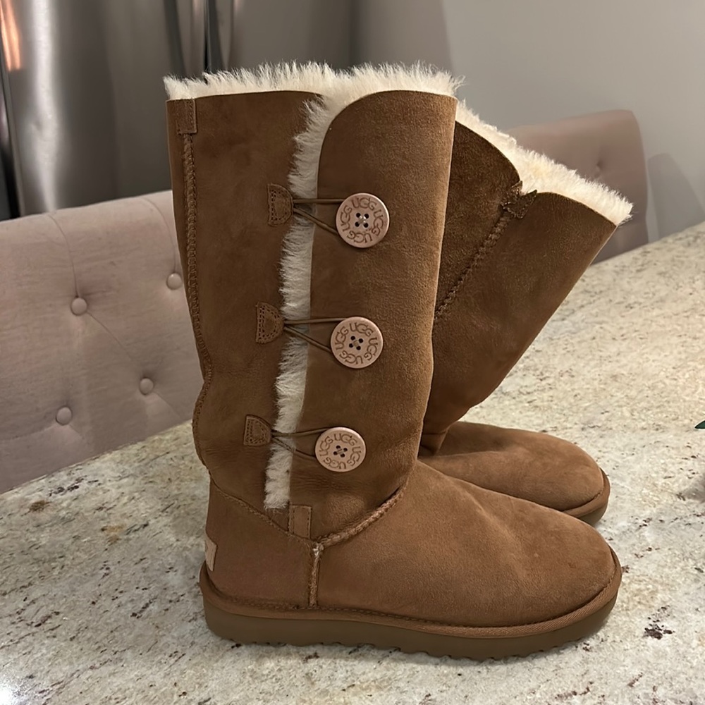 Tall Button-Up Chestnut UGG Boots